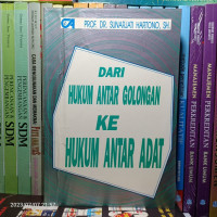 Dari hukum antar golongan ke hukum antar adat