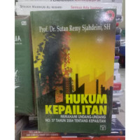 Hukum kepailitan : memahami undang-undang No.37 tahun 2004 tentang kepailitan