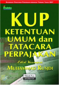 KUP Ketentuan umum dan tatacara perpajakan