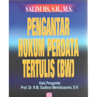 Pengantar hukum perdata tertulis (BW)