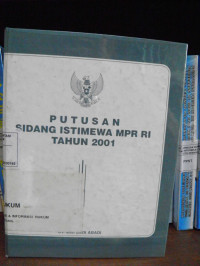 Putusan sidang tahunan MPR RI tahun 2001